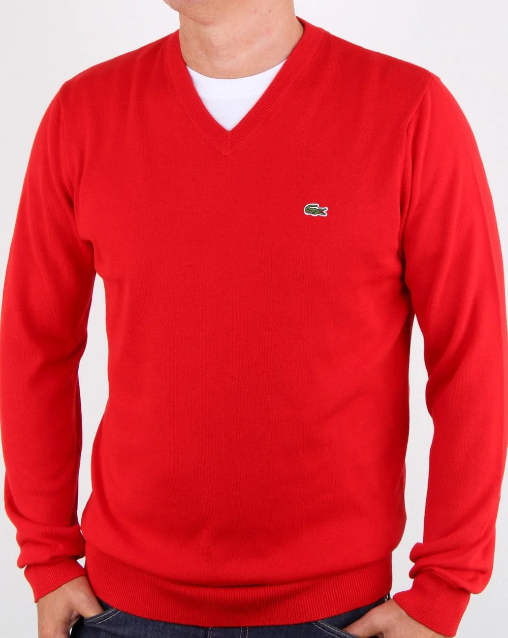 Lacoste V-neck knit Red - Image 2