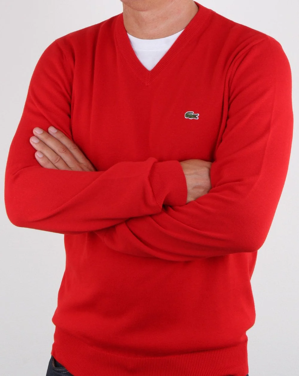 Lacoste V-neck knit Red - Image 3