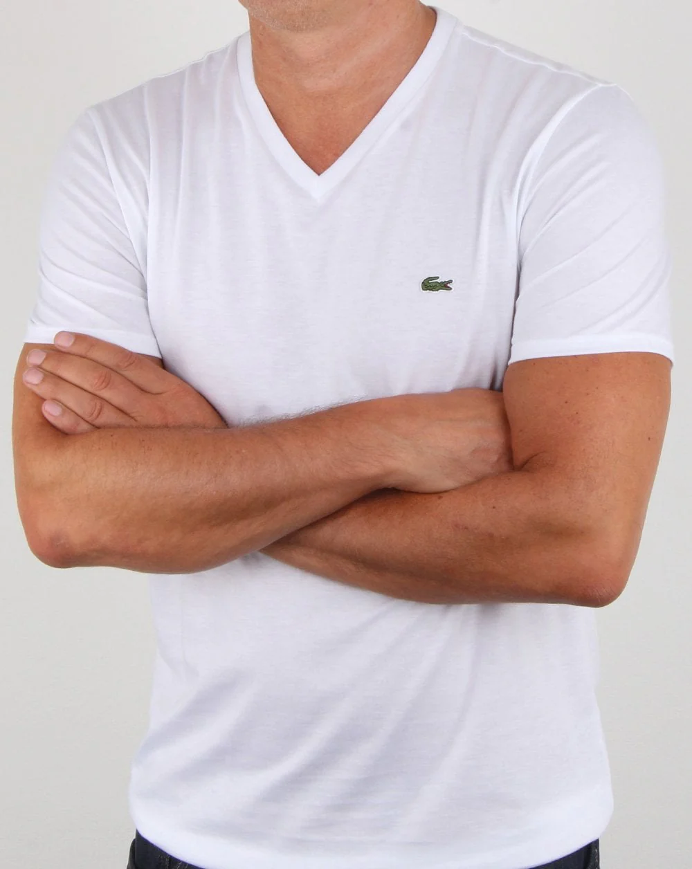 Lacoste V-neck T-shirt White - Image 3
