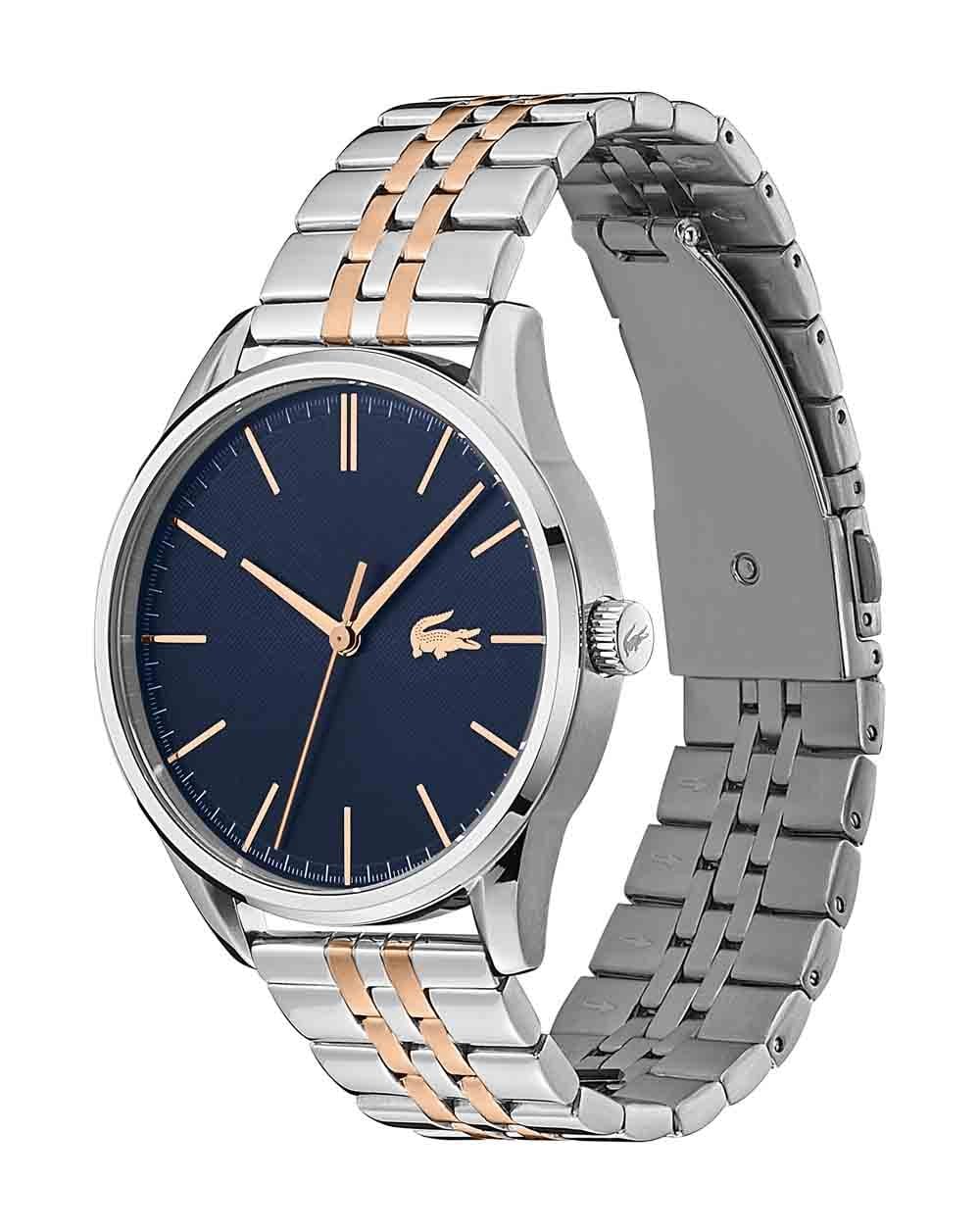 Lacoste Vienna Watch Silver/R. Gold/Navy - Image 2