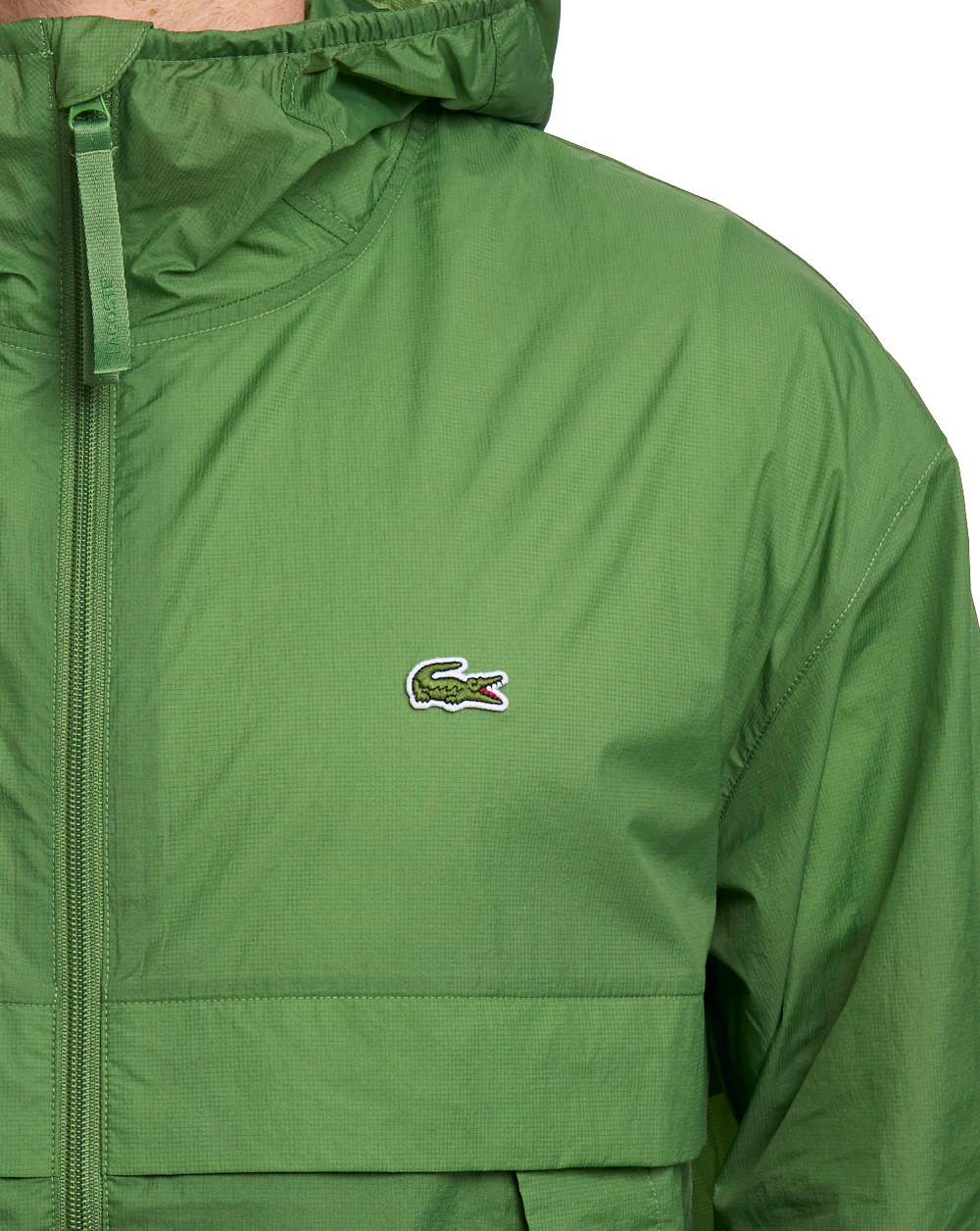 Lacoste Water-Repellent Lightweight Packable Jacket Green - Image 3