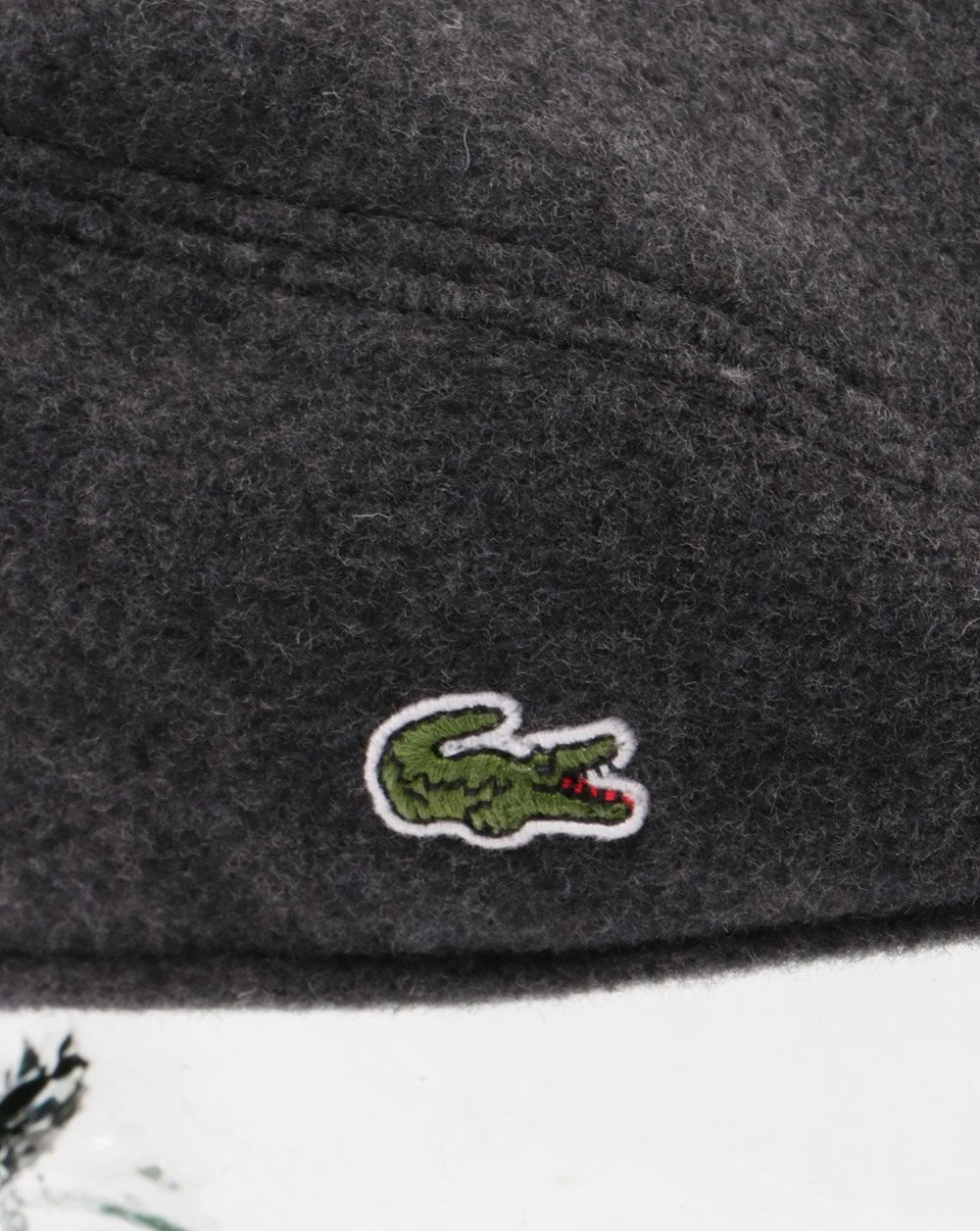 Lacoste Wool Broadcloth Flat Cap Dark Grey - Image 2