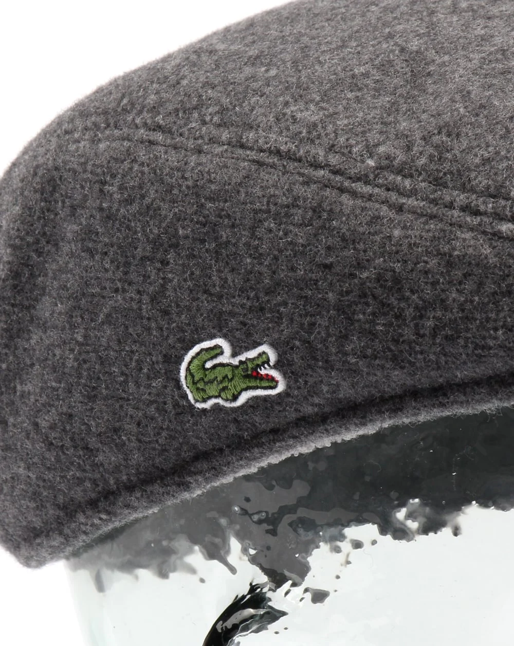 Lacoste Wool Broadcloth Flat Cap Silver Chine - Image 2