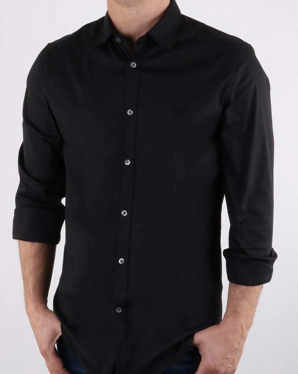 Lacoste Woven Shirt Black - Image 3
