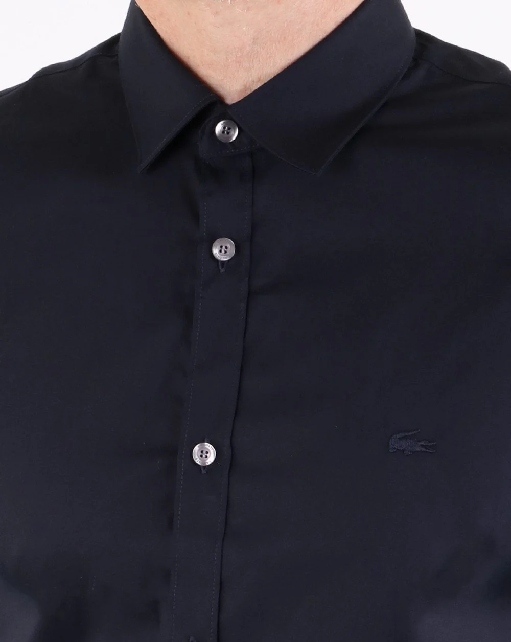 Lacoste Woven Shirt Navy - Image 4