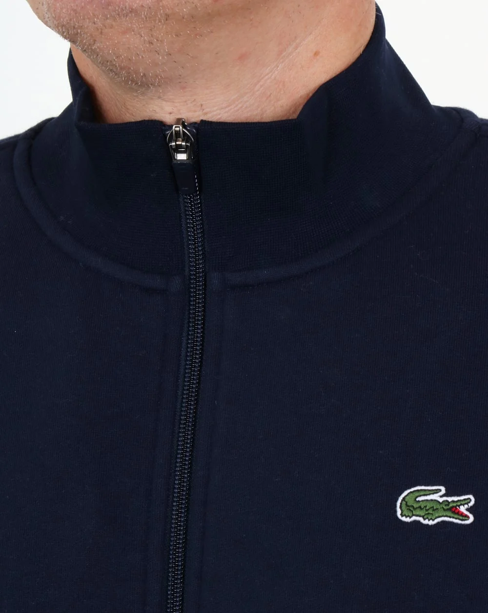 Lacoste Zip Up Track Top Navy - Image 2
