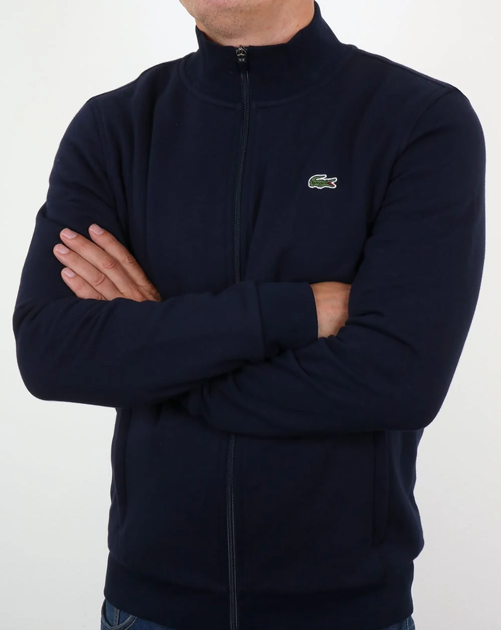 Lacoste Zip Up Track Top Navy - Image 4