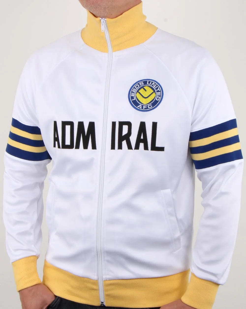 Leeds United 1978 Admiral Retro Track Top White