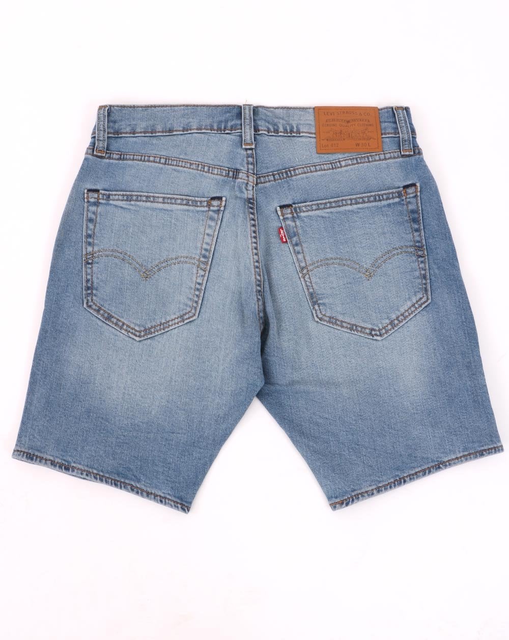 Levi's 412 Slim Shorts Light Blue - Image 3