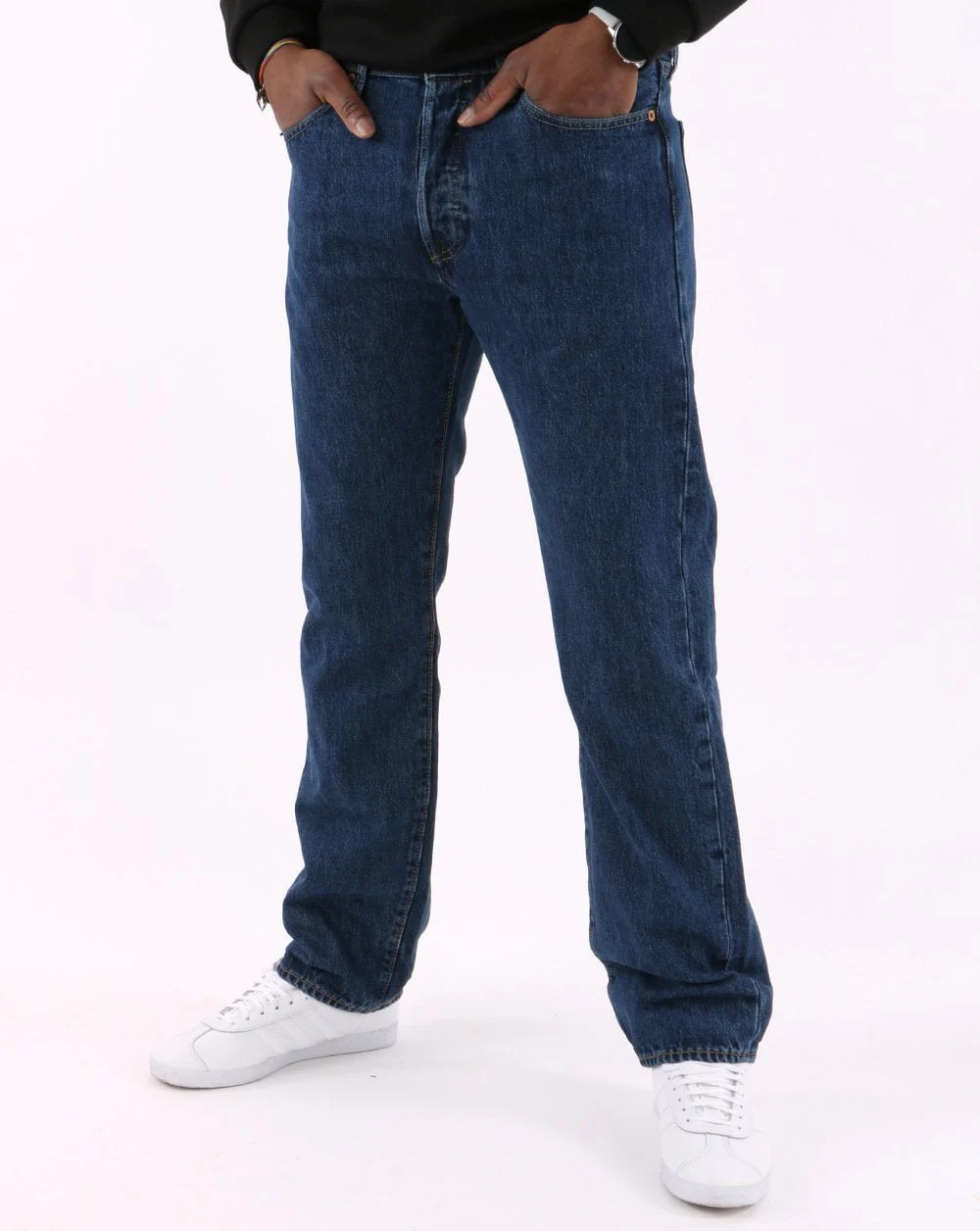 Levis 501 Straight Fit Jeans Rinse Wash - Image 2