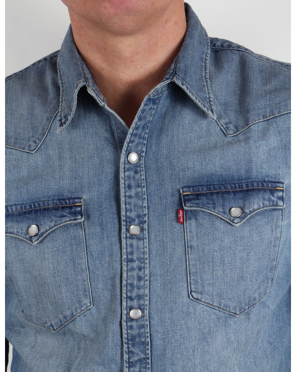 Levis Barstow Western Shirt Red Cast Stone - Image 4