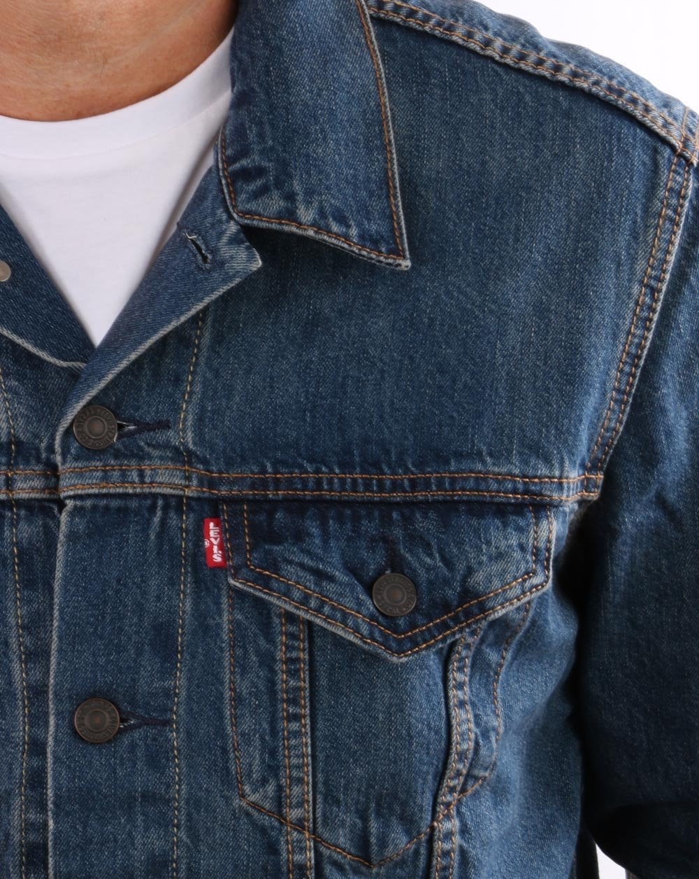 Levi's Denim Trucker Jacket Blue - Image 2