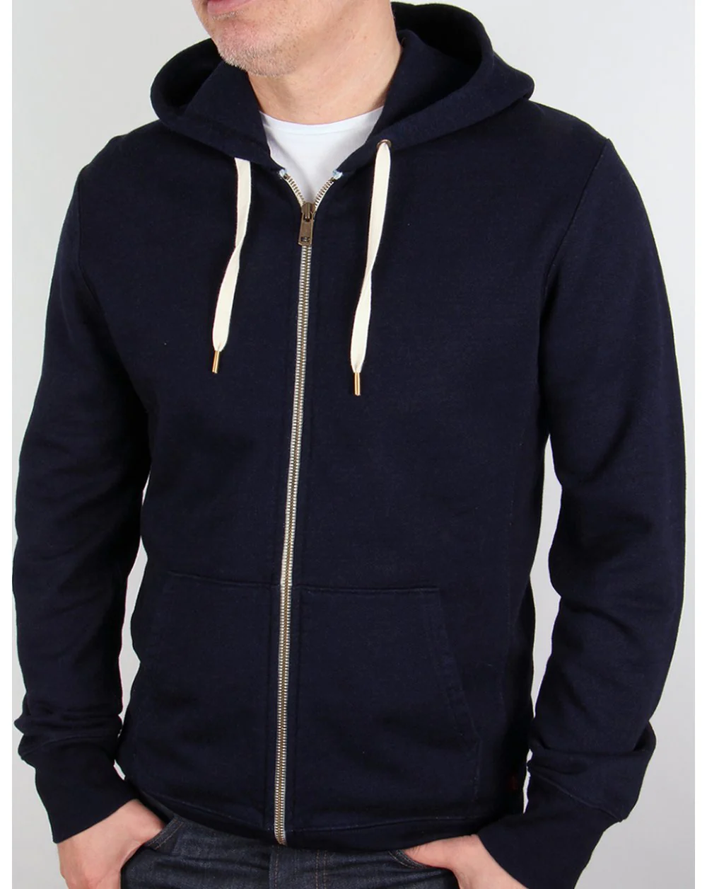 Levis Original Zip Up Hoody Navy Blue