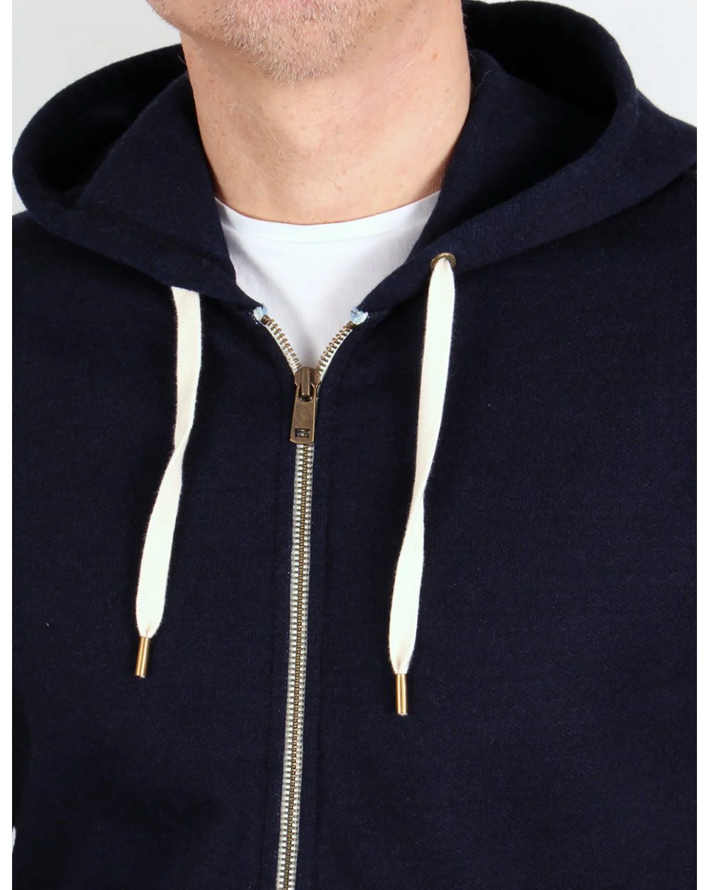 Levis Original Zip Up Hoody Navy Blue - Image 3