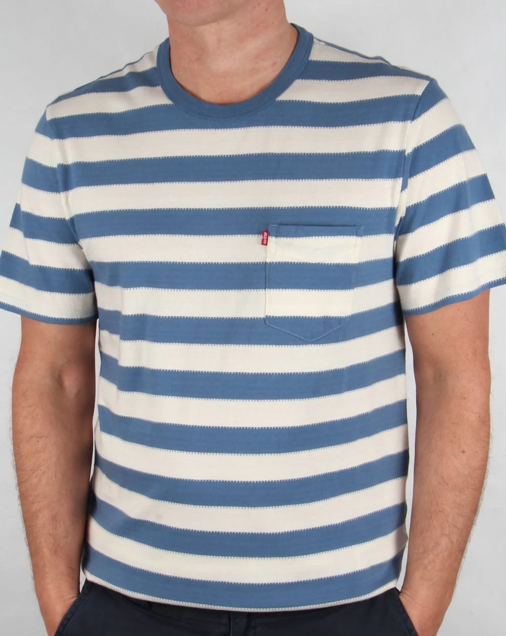 Levis Sunset Pocket Striped T-shirt Blue/chalk