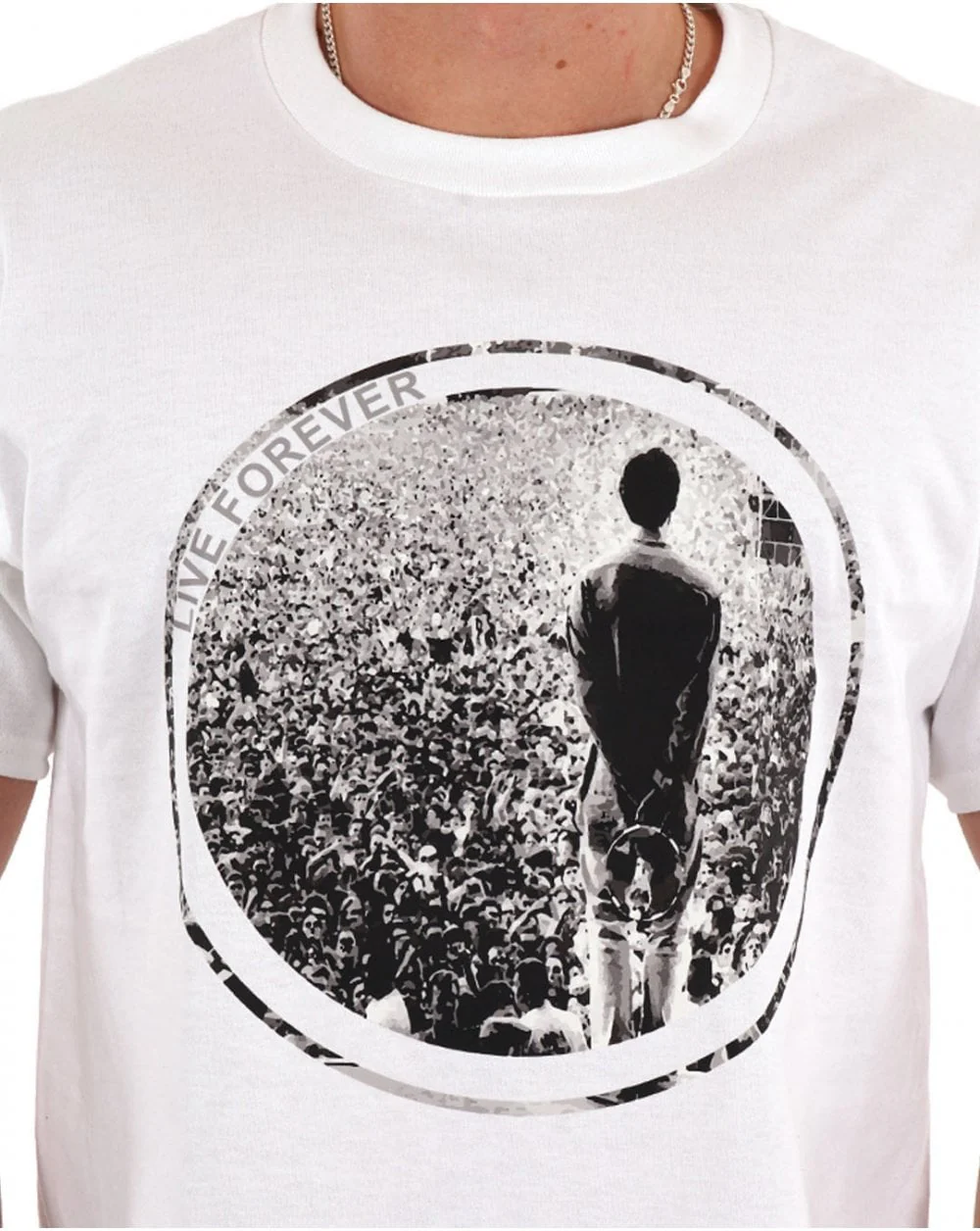 Live Forever T Shirt White - Image 2