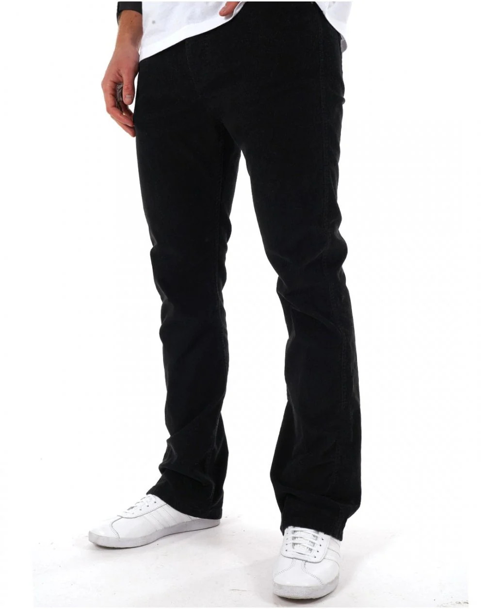 Lois Bootcut Needle Cord Black