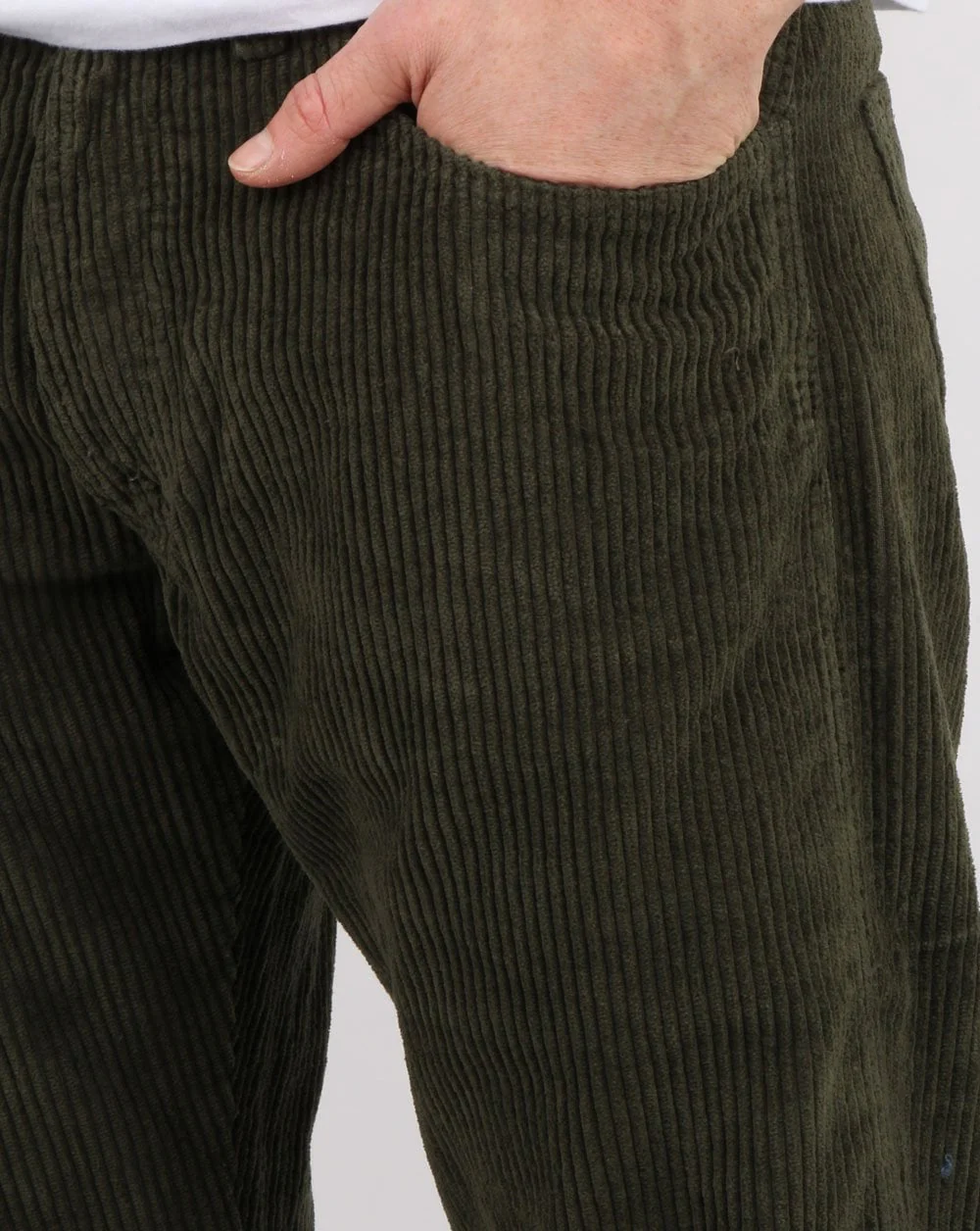 Lois Dallas Classic Straight Jumbo Cords Olive - Image 3