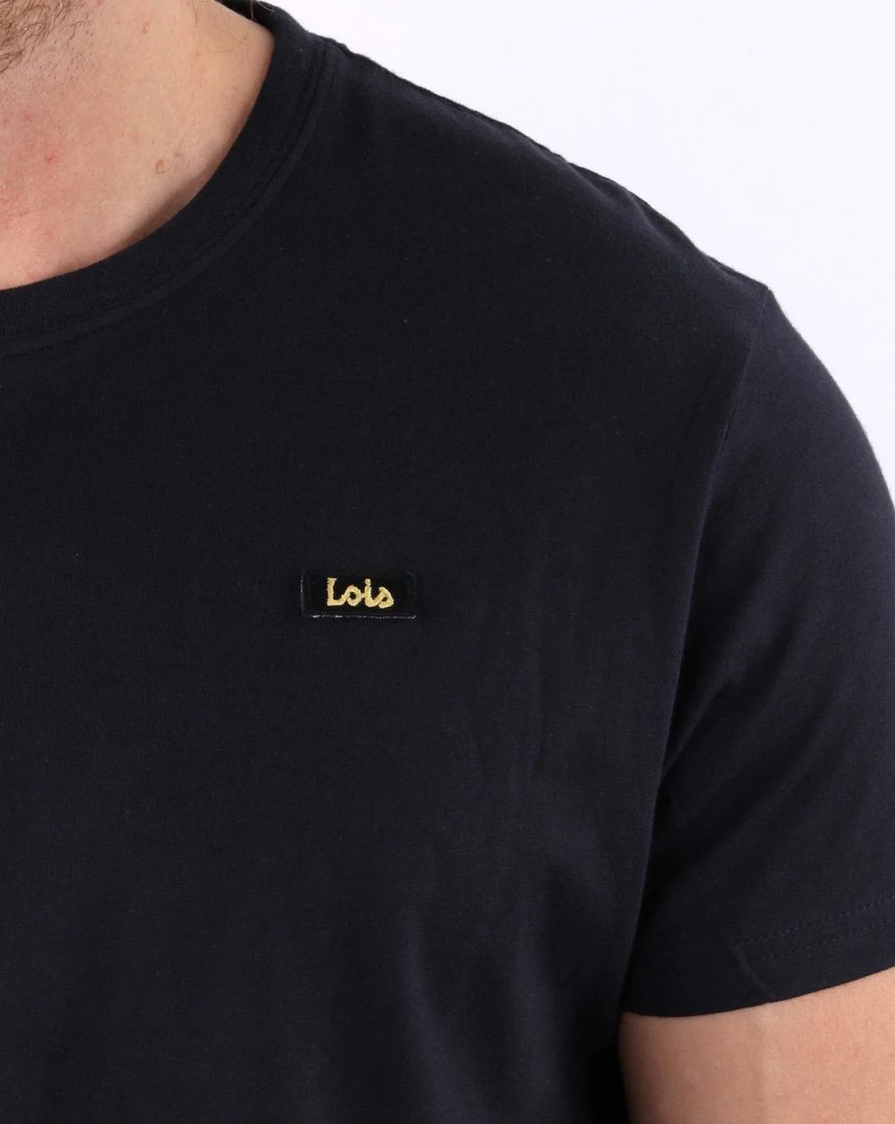 Lois Label T Shirt Navy - Image 2
