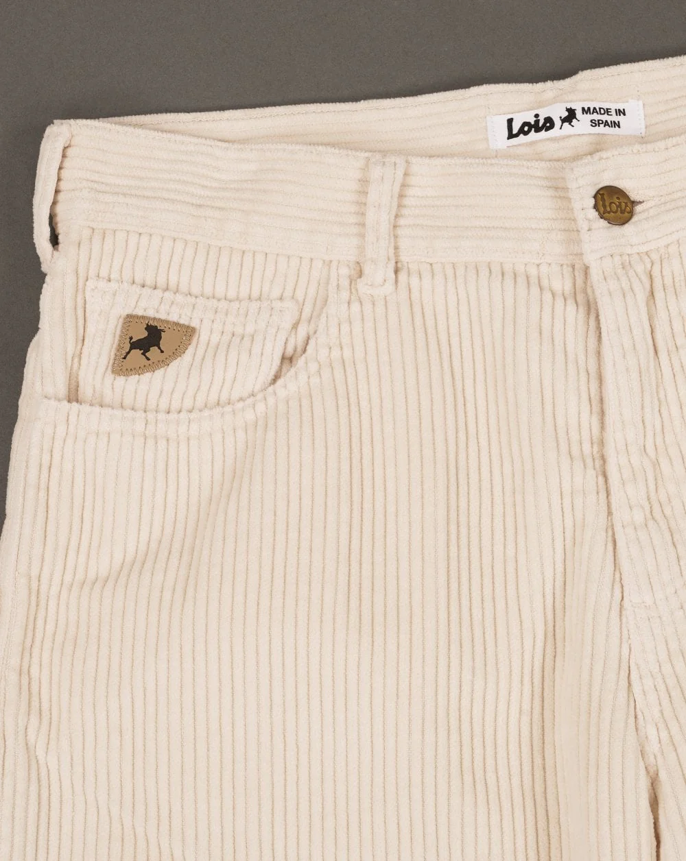 Lois Pepe Jumbo Cord Shorts Cream - Image 2