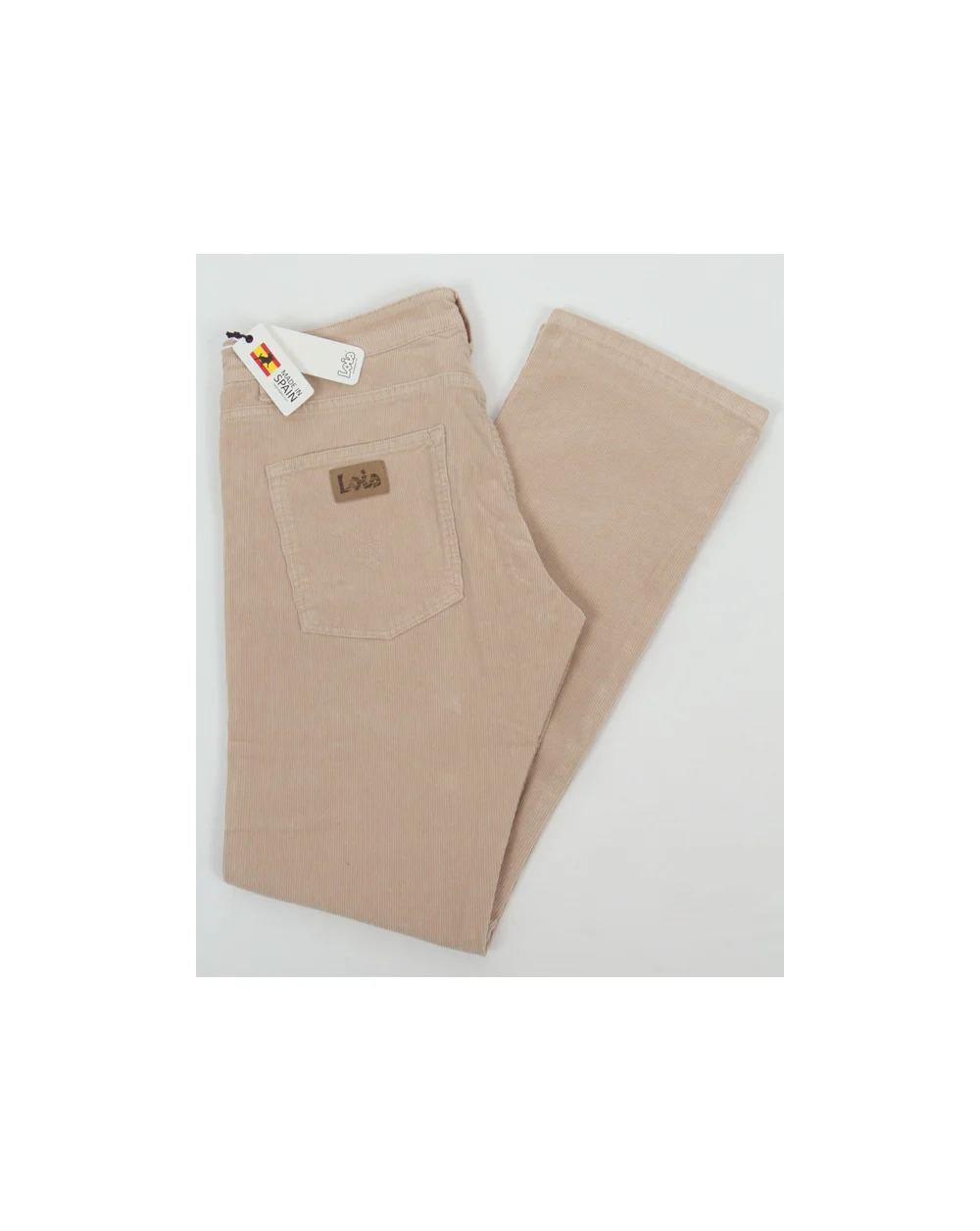 Lois Regular Slim Needle Cords Sand - Image 3