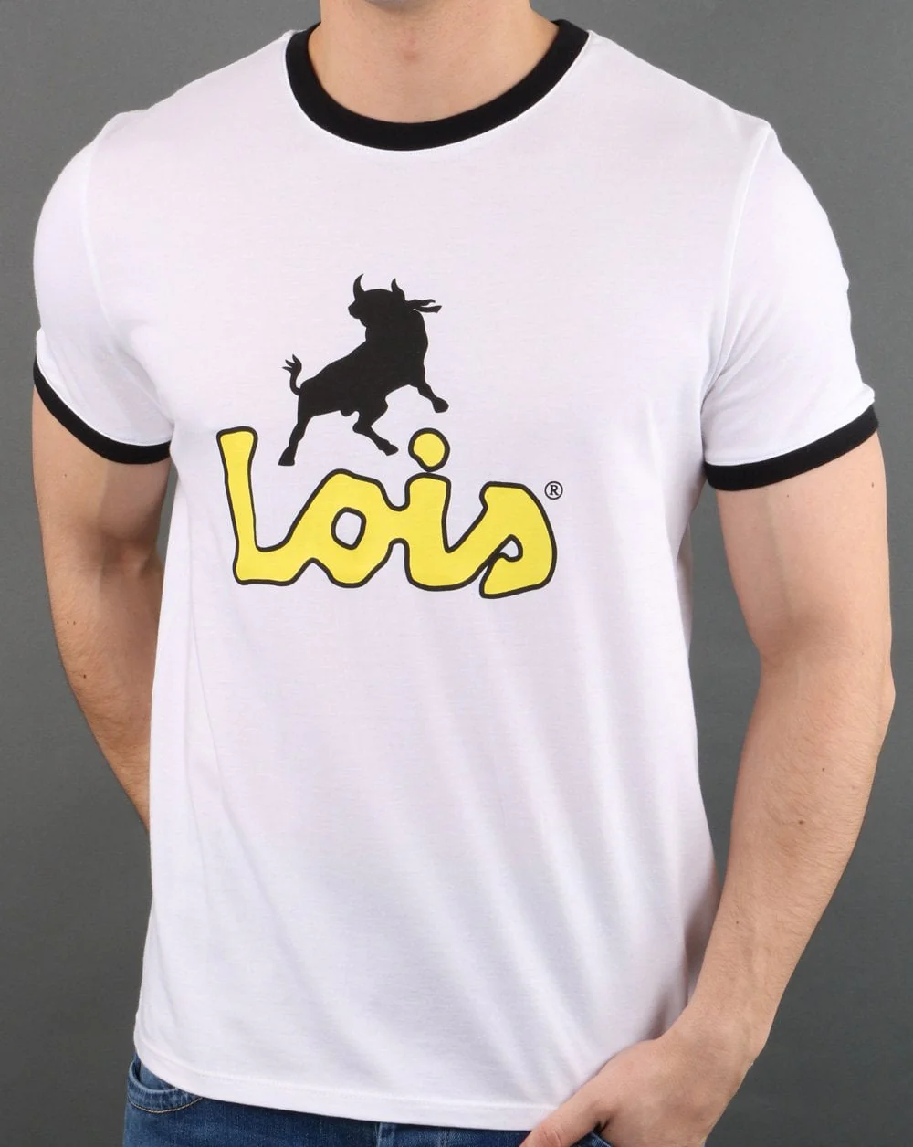 Lois Ringer T-shirt White/Yellow - Image 3