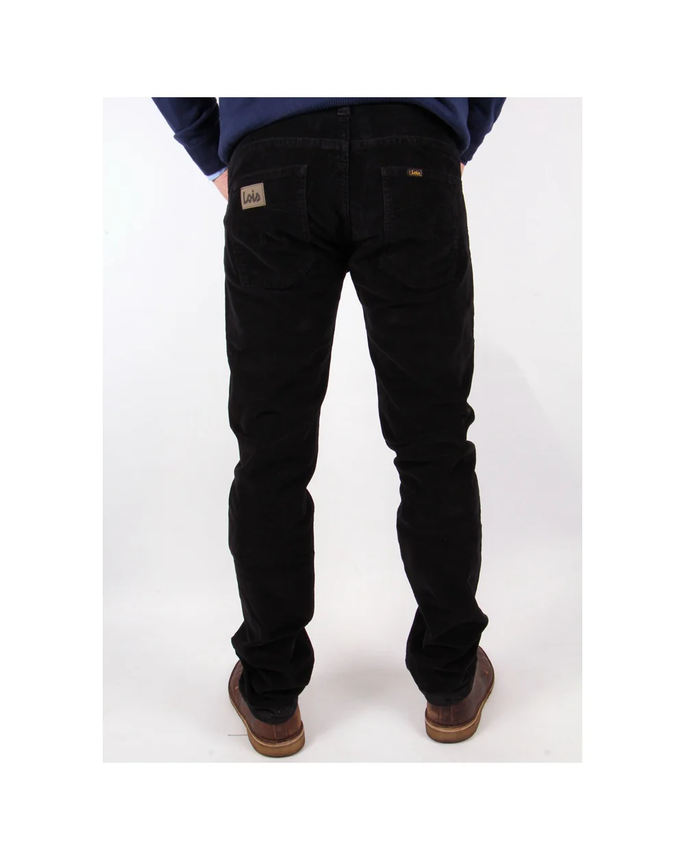 Lois Santiago Regular Slim Taper Fit Cords Black - Image 3