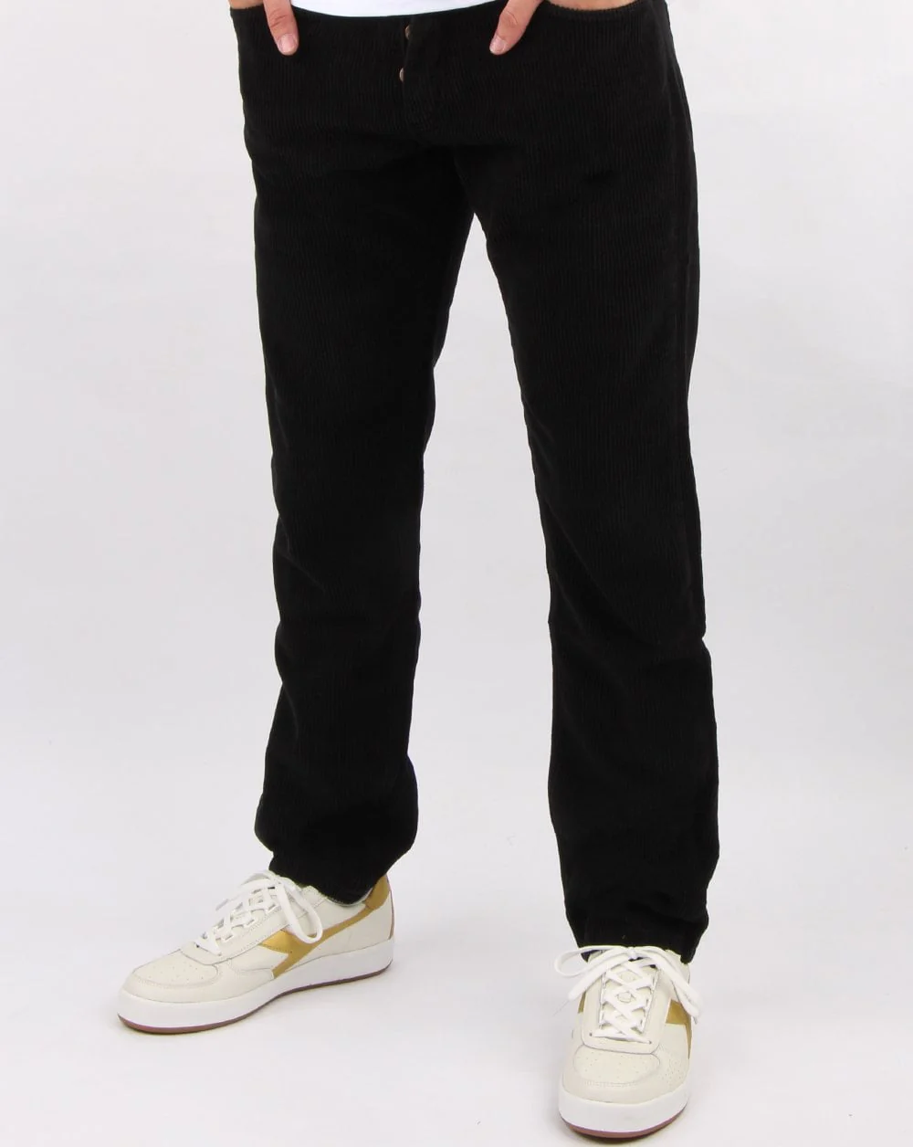 Lois Tapered Mid Cords Black