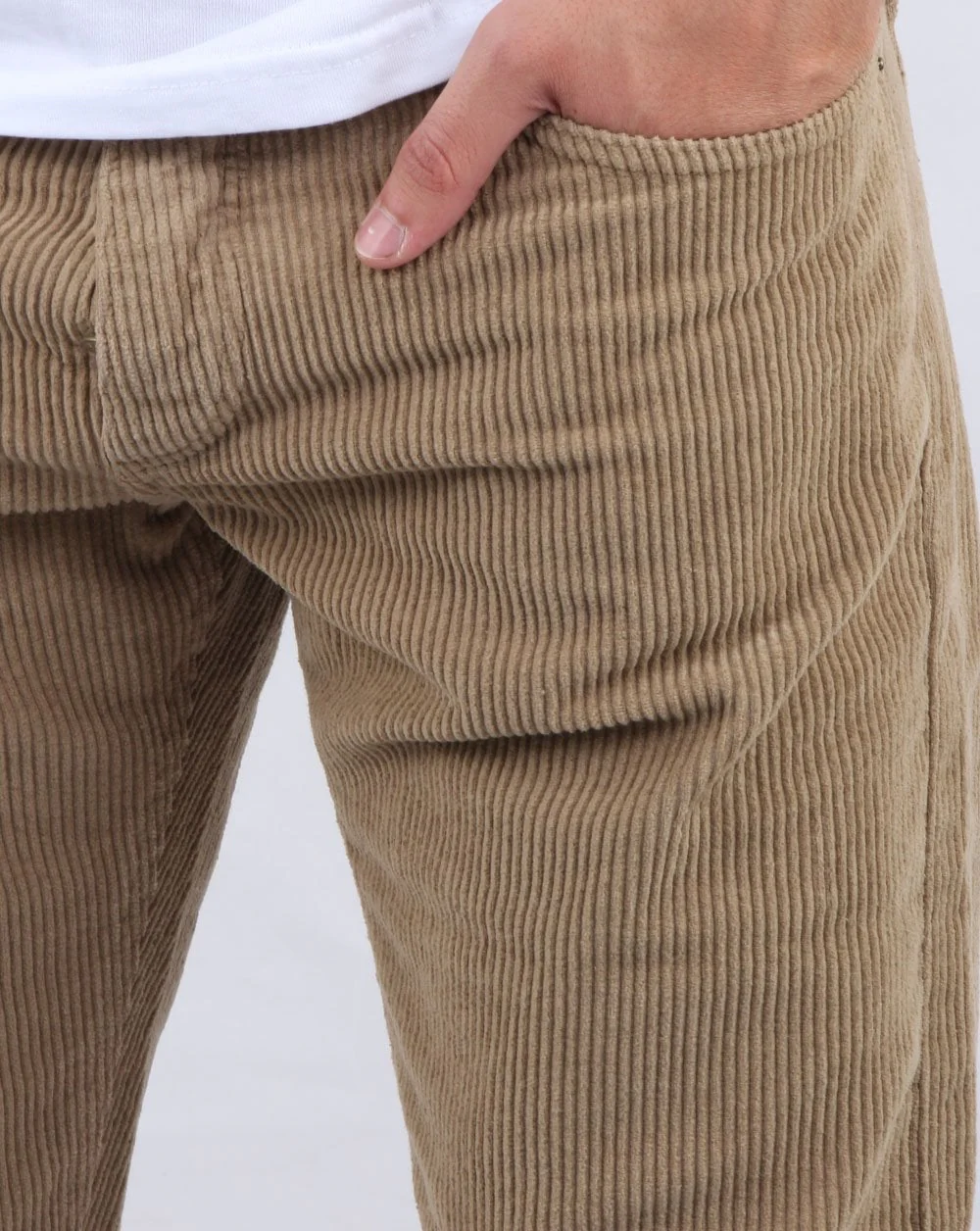 Lois Tapered Mid Cords Dark Sand - Image 3