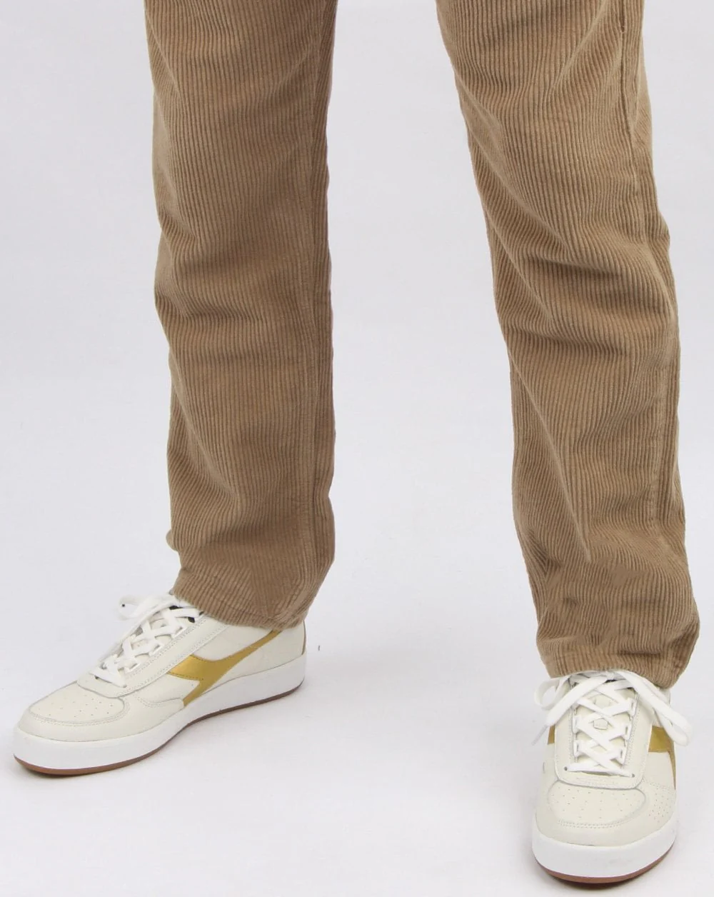 Lois Tapered Mid Cords Dark Sand - Image 4