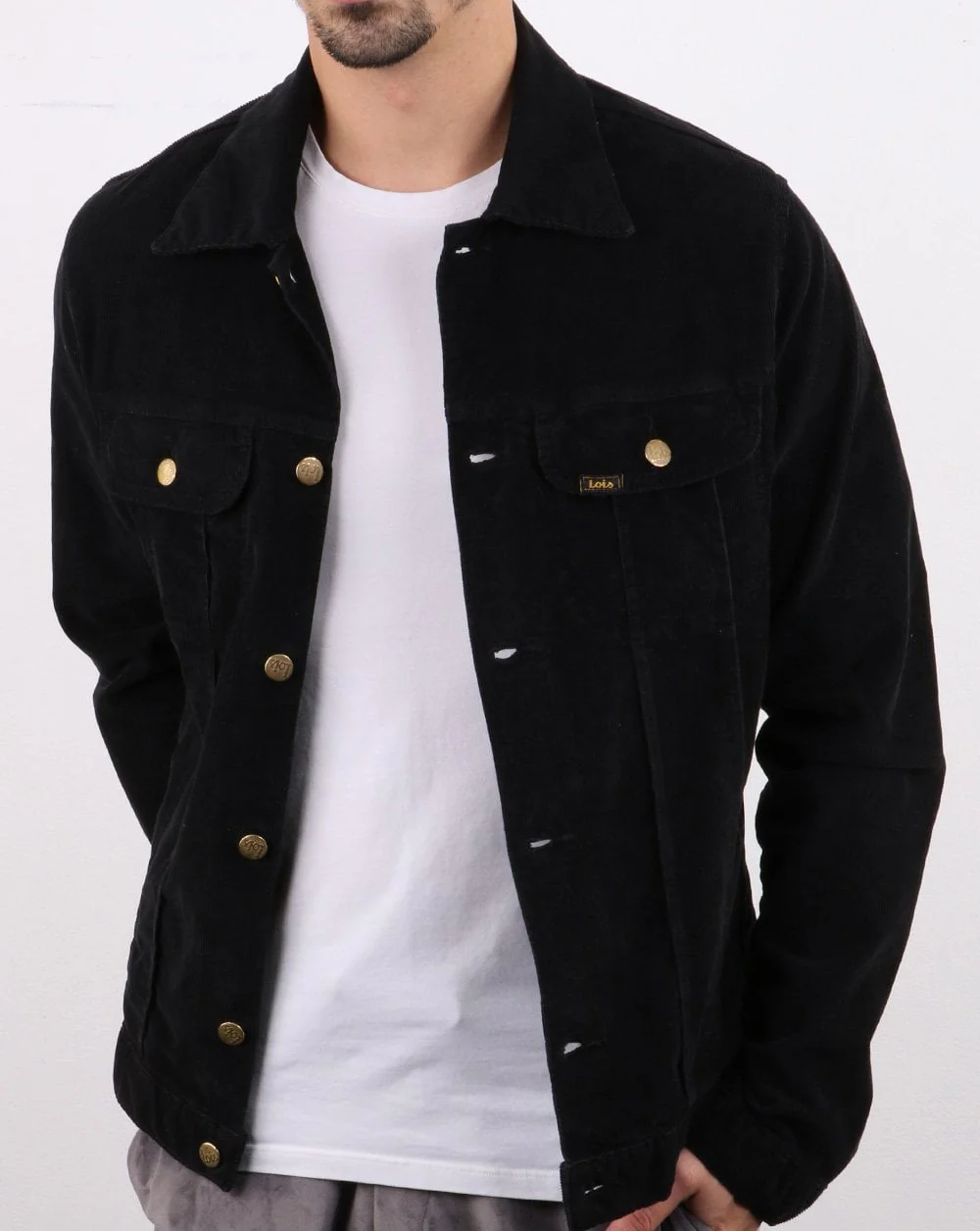 Lois Tejana Needle Cord Jacket Black