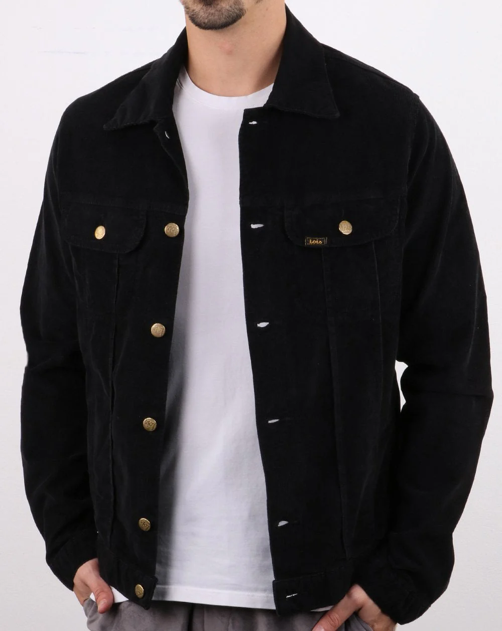 Lois Tejana Needle Cord Jacket Black - Image 4