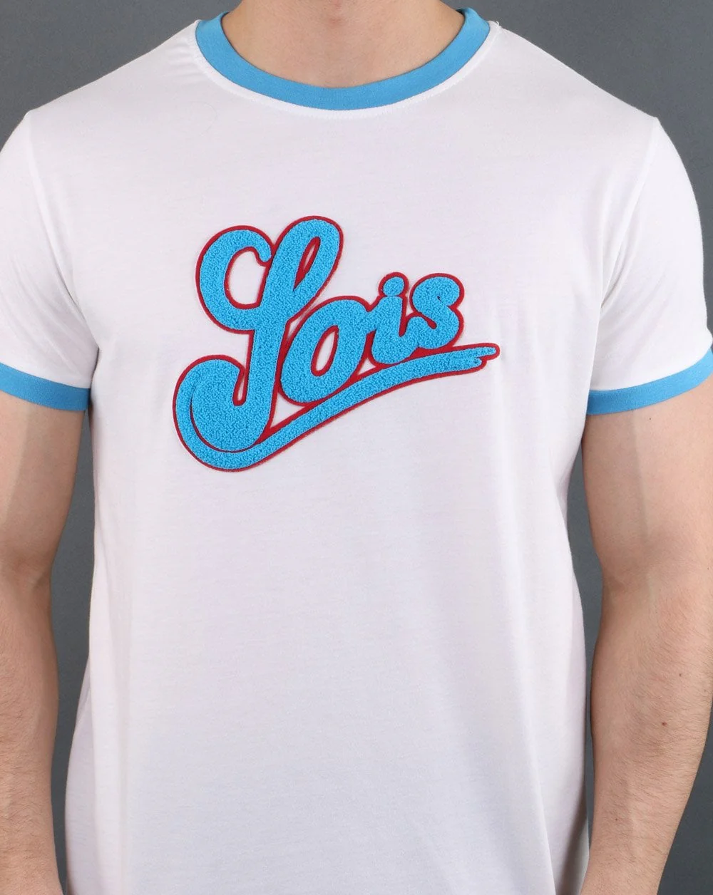 Lois Ucania T-shirt Off White/Turquoise - Image 3