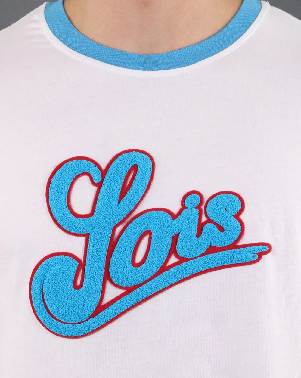 Lois Ucania T-shirt Off White/Turquoise - Image 4