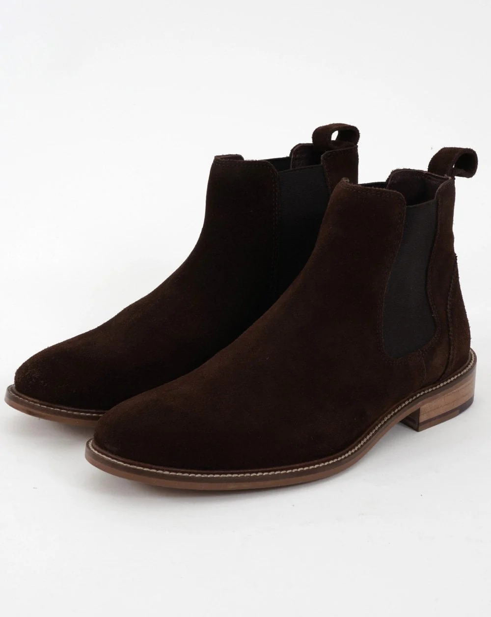 London Brogues Suede Chelsea Boot in Brown