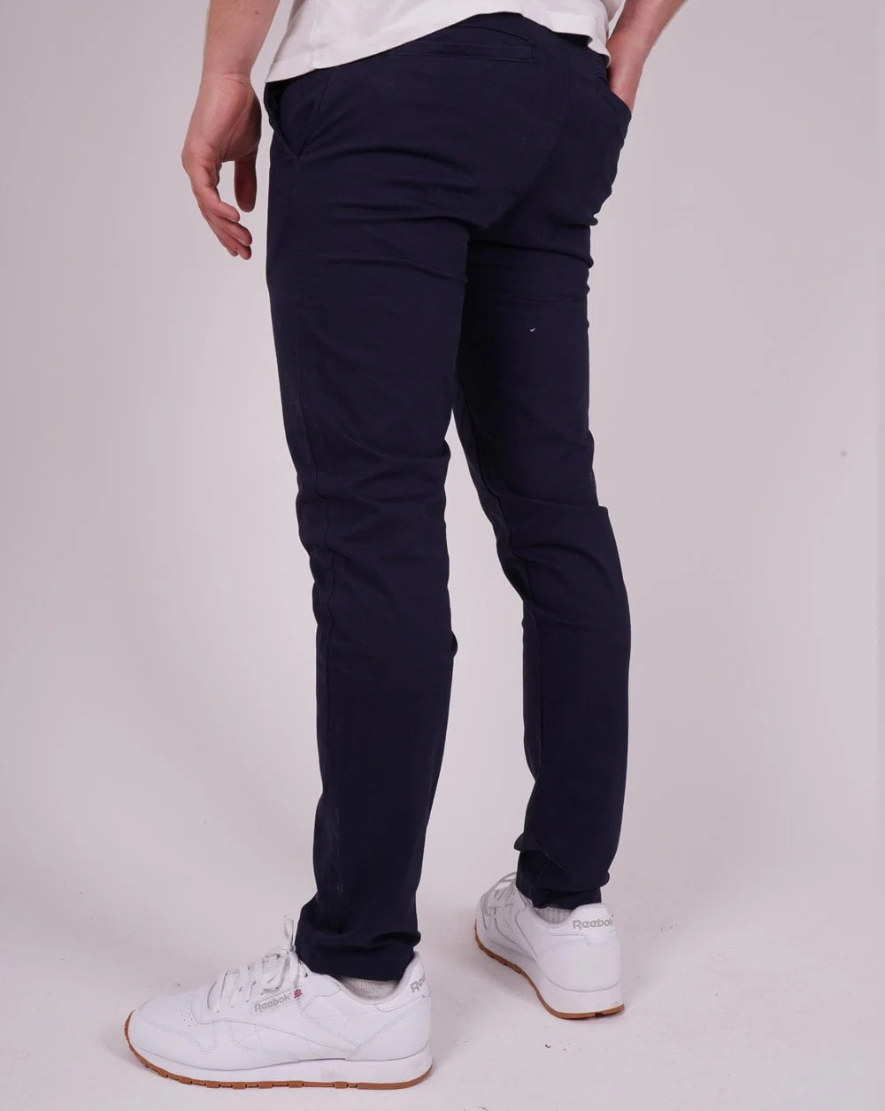 Luke Alpa Chino Trousers Dark Navy - Image 3
