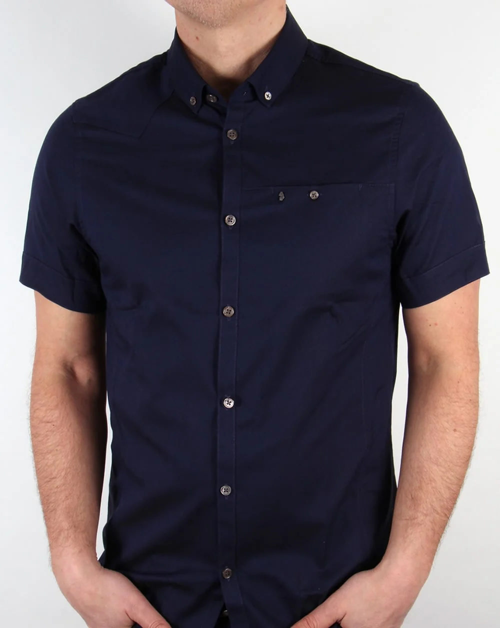 Luke Bridgenorth Short Sleeve Shirt Navy Blue