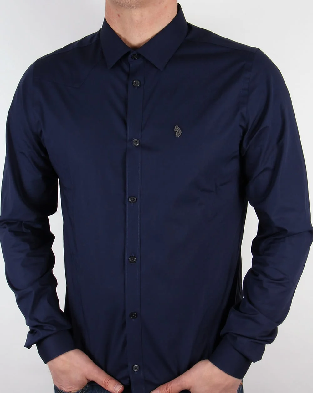 Luke Classic Fitted Shirt Midnight Navy