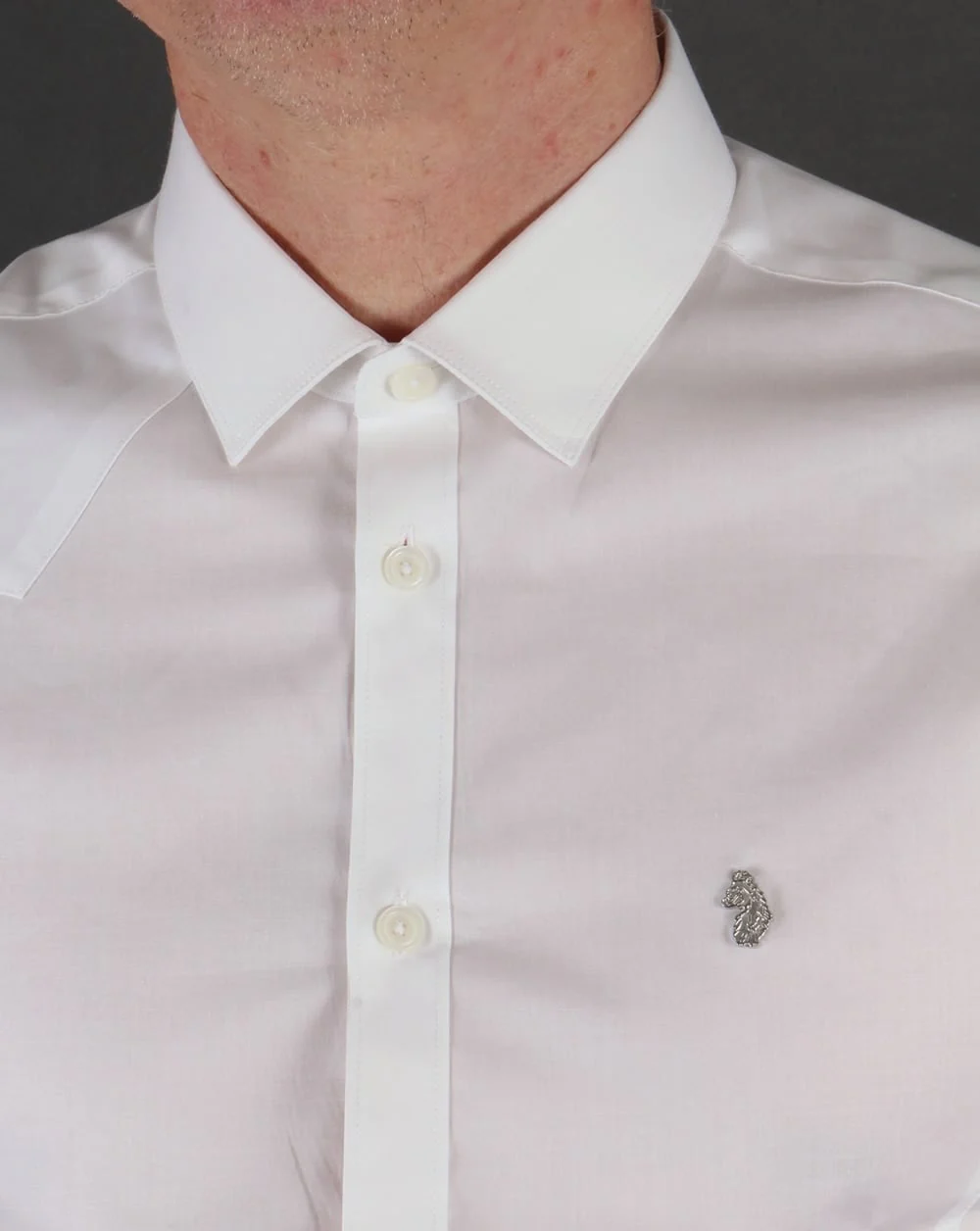 Luke Classic fitted Shirt White - Image 2