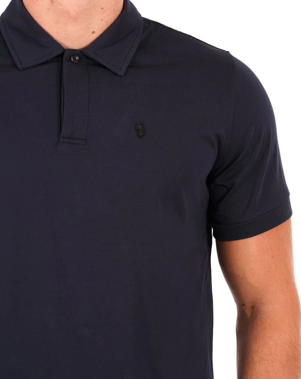Luke Hong Kong Jersey Polo Dark Navy - Image 2