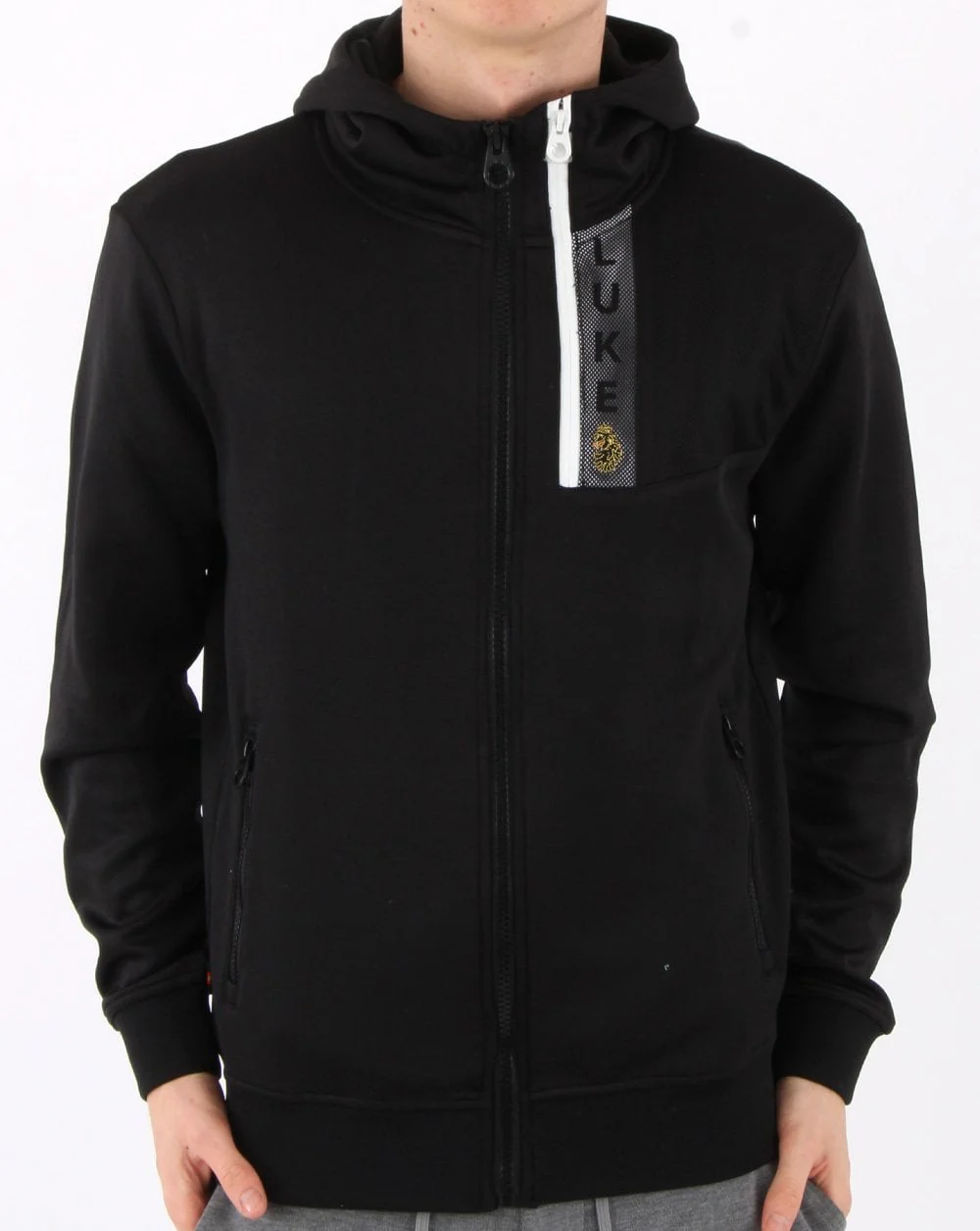 Luke Sport Kendrick Full Zip Hoodie Black - Image 2