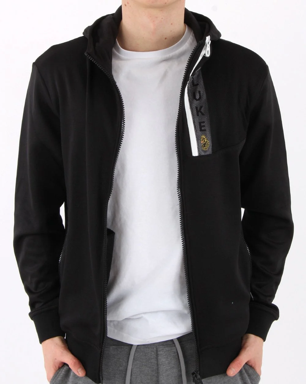 Luke Sport Kendrick Full Zip Hoodie Black - Image 3