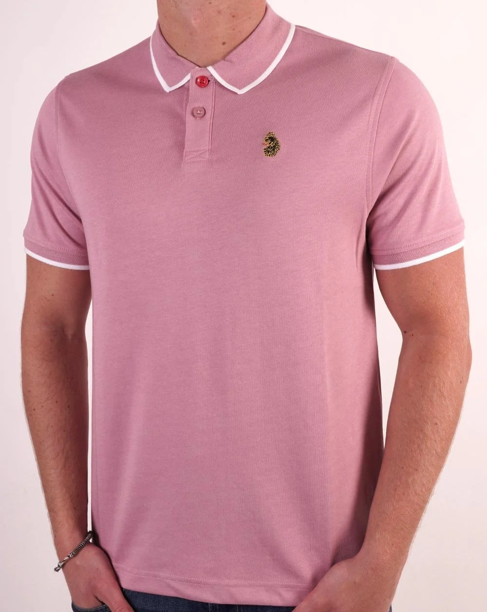 Luke Sport Meadtastic Polo Shirt Pink - Image 3