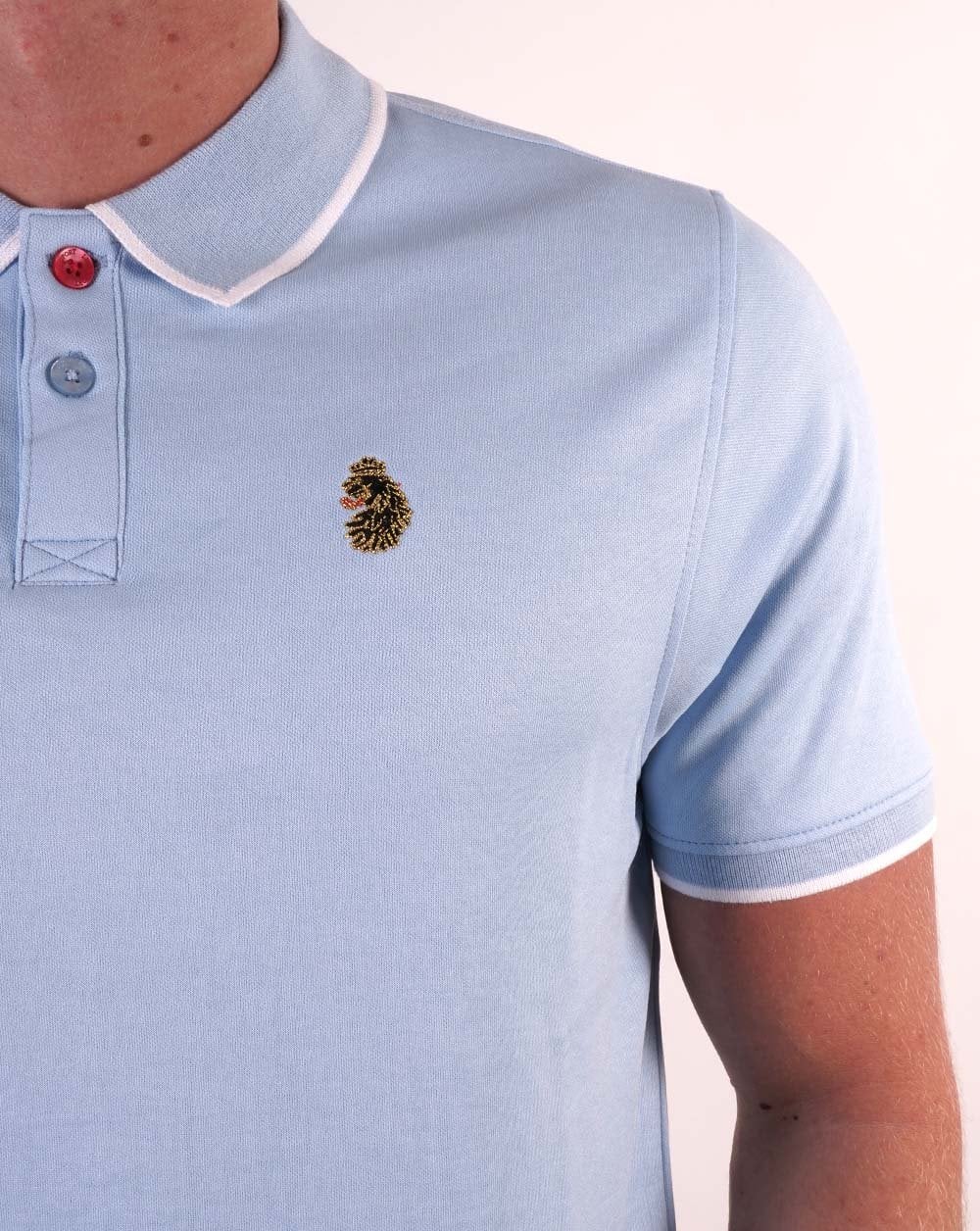 Luke Sport Meadtastic Polo Shirt Sky Blue - Image 2