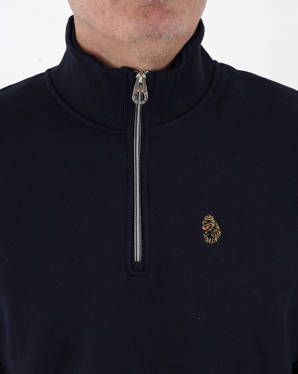 Luke Sport Sydney 1/4 Zip Sweatshirt Navy - Image 2