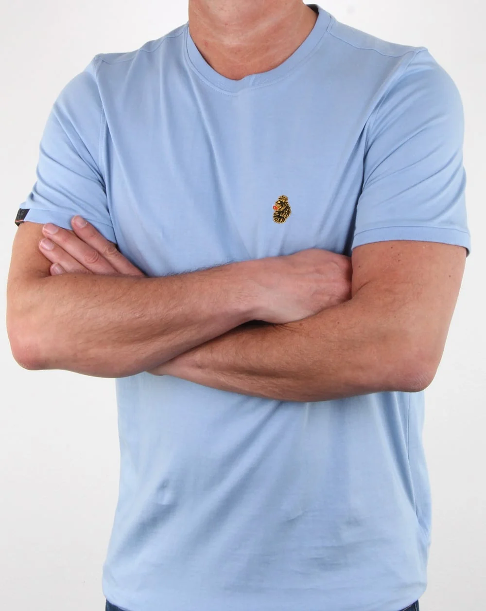 Luke Traff T Shirt Sky Blue - Image 3
