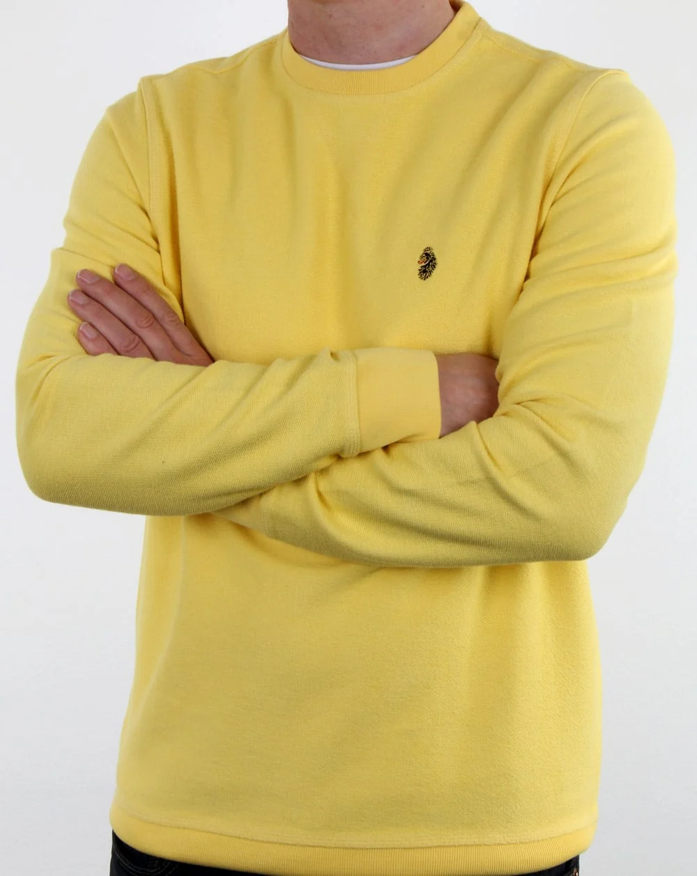 Luke Winner Crew Sweat Lemon - Image 3