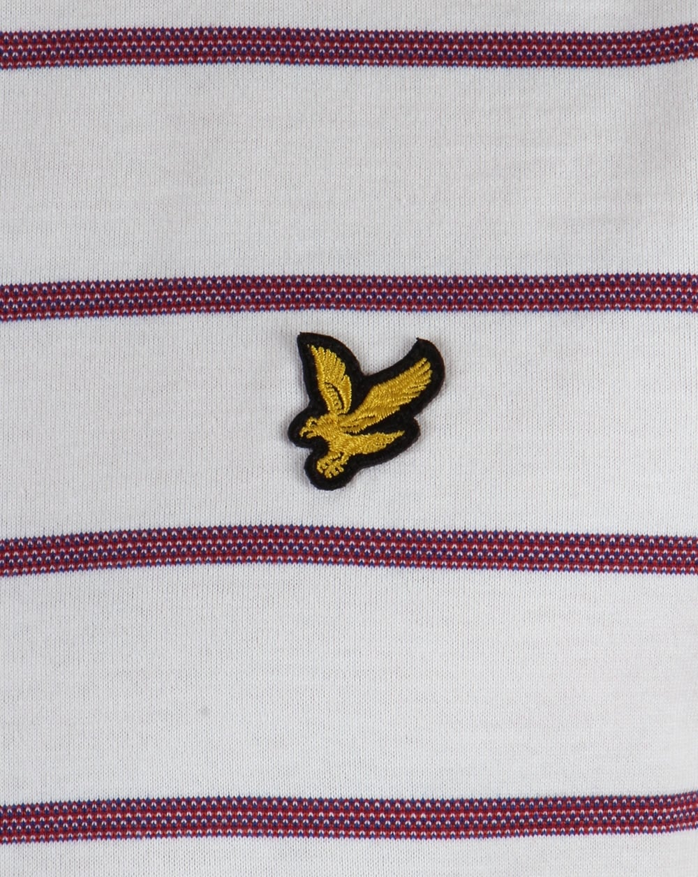 Lyle And Scott Birdseye Stripe T-shirt White - Image 3