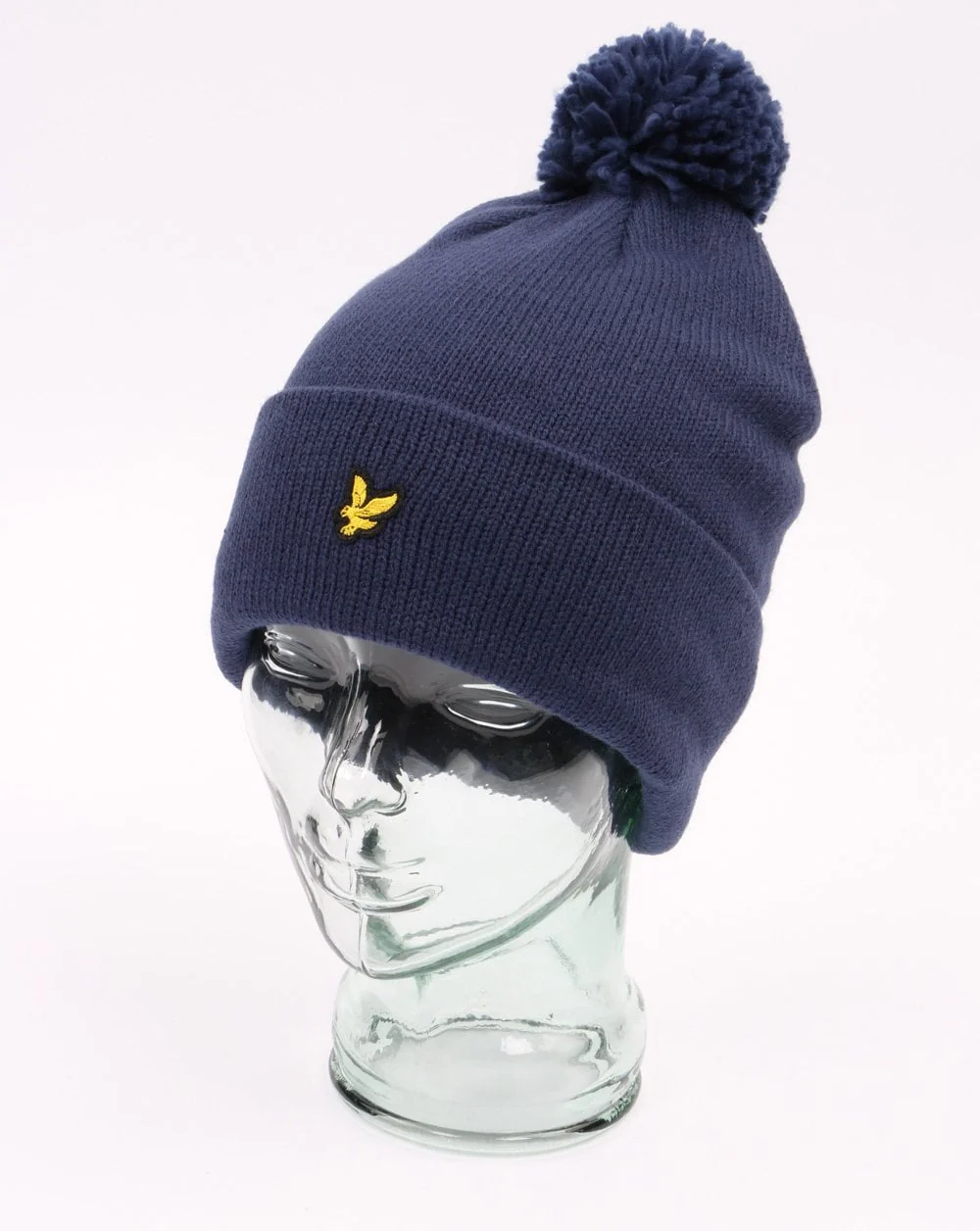 Lyle And Scott Bobble Hat Beanie Navy