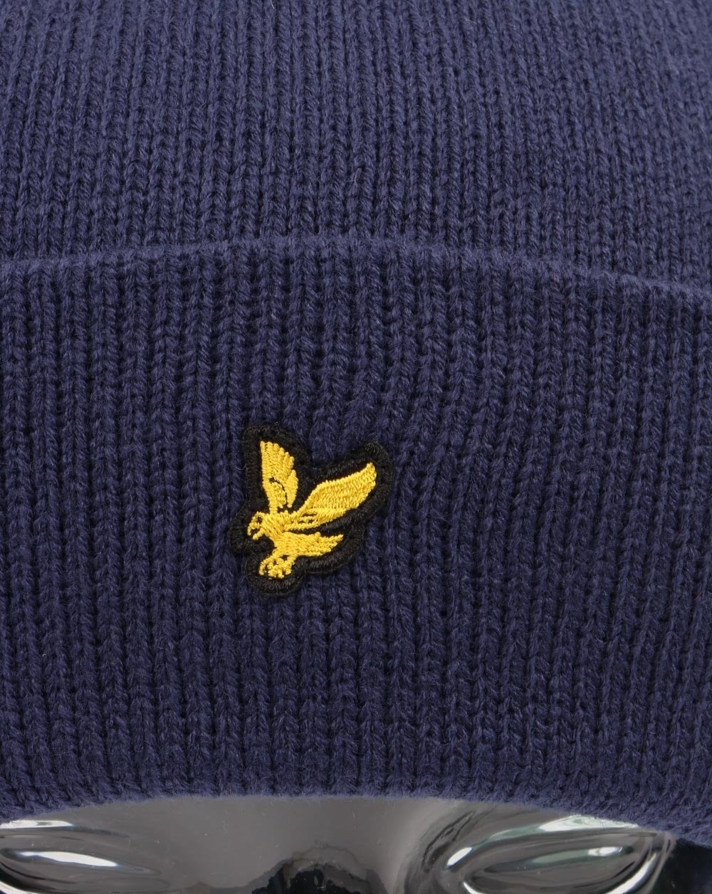 Lyle And Scott Bobble Hat Beanie Navy - Image 2
